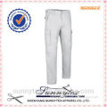 Mens 100% Cotton Canvas Multipocket White Work Trousers